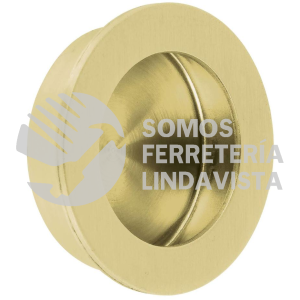 48995 JALED-14 JALADERA DE EMBUTIR CIRCULAR NO. 4 ACABADO LATON BRILLANTE HERMEX