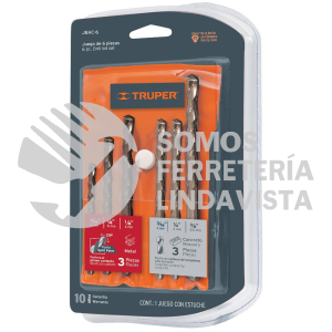 11336 JBAC-6 JUEGO DE 6 BROCAS PARA METAL Y CONCRETO TRUPER