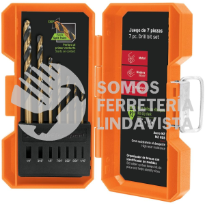 11396 JBAV-7 JUEGO DE 7 BROCAS HSS PARA METAL EN ESTUCHE TRUPER