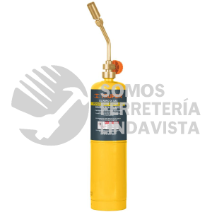 18077 KIT-GAS-400N KIT DE MECHERO Y CILINDRO DE GAS PROPILENO DE 400G AMARILLO TRUPER