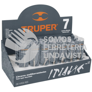 13337 LLA-49 PIEZA DE LLAVERO TIPO HERRAMIENTA EN DISPLAY BOX CON 49 PZ TRUPER