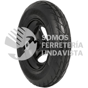 11858 LLSS LLANTA COMPLETA NEUMATICA LISA 16" INCLUYE EJE Y BALEROS TRUPER