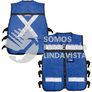 USCH24 CHALECO DE SEGURIDAD TIPO SUPERVISOR CERRADO CON REFLEJANTE AZUL EEG URREA