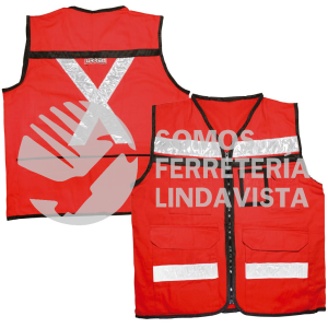 USCH32 CHALECO DE SEGURIDAD TIPO SUPERVISOR ABIERTO CON REFLEJANTE ROJO G URREA