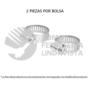 10012 M-20B BOLSA CON 2 ABRAZADERAS 20 DE ACERO INOXIDABLE TRUPER