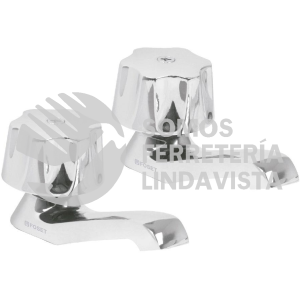 49234 M-242 JUEGO 2 LLAVES INDIVIDUALES PARA LAVABO MANERALES METALICOS FOSET