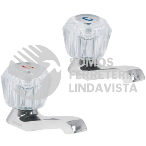49235 M-242A JUEGO 2 LLAVES INDIVIDUALES PARA LAVABO MANERALES ACRILICO FOSET