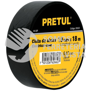 20522 M-33P CINTA DE AISLAR DE 18 M X 19 MM NEGRA PRETUL