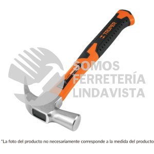 10852 MAC-29F MARTILLO CABEZA CONICA 29 MM UÑA CURVA MANGO FIBRA VIDRIO TRUPER