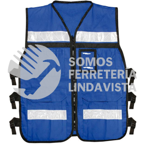 USCH43 CHALECO DE SEGURIDAD TIPO SUPERVISOR ABIERTO CON REFLEJANTE AZUL EG URREA