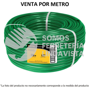 20598 MAN-5/8PR METRO DE MANGUERA 5/8" 3 CAPAS EN ROLLO DE 100 M PRETUL