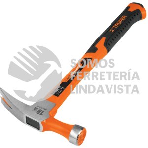 10761 MAR-18F MARTILLO 18 OZ UÑA RECTA MANGO FIBRA DE VIDRIO TRUPER