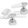 49214 MM-900 JUEGO DE 2 MANERALES ABS/METAL TIPO CONO PARA LAVABO BASIC FOSET