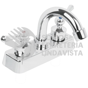 45512 MP-050P MEZCLADORA PLASTICA 4" CUELLO CURVO PARA LAVABO PALANCA FOSET