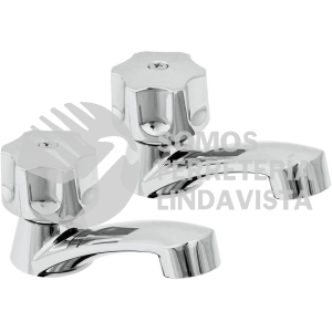 49308 MP-242 JUEGO 2 LLAVES PLASTICAS INDIVIDUALES PARA LAVABO BASIC FOSET