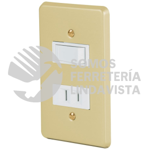 46388 PA-APCO-E PLACA ARMADA CONTACTO E INTERRUPTOR LINEA ECONOMICA VOLTECK