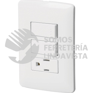 46456 PA-APCO-I2B PLACA ARMADA CONTACTO 2 INTERRUPTORESBLANCO LINEA ITALIANA VOLTECK