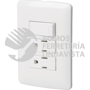 46457 PA-APCO-I3B PLACA ARMADA 2 CONTACTOS E INTERRUPTORBLANCOLINEA ITALIANA VOLTECK