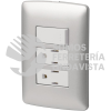 46475 PA-APCO-I3P PLACA ARMADA 2 CONTACTOS E INTERRUPTORPLATA LINEA ITALIANA VOLTECK