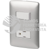46473 PA-APCO-IP PLACA ARMADA CONTACTO E INTERRUPTOR PLATA LINEA ITALIANA VOLTECK