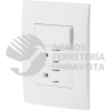 46489 PA-APCO-O3B PLACA ARMADA 2 CONTACTOS E INTERRUPTOR LINEA OSLO BLANCO VOLTECK