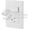 46487 PA-APCO-OB PLACA ARMADA CONTACTO E INTERRUPTOR LINEA OSLO BLANCO VOLTECK