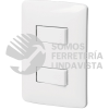 46462 PA-APDO-EIB PLACA ARMADA 1 INTERRUPTOR 1 ESCALERABLANCO LINEA ITALIANA VOLTECK