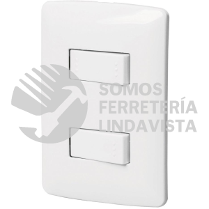 46462 PA-APDO-EIB PLACA ARMADA 1 INTERRUPTOR 1 ESCALERABLANCO LINEA ITALIANA VOLTECK
