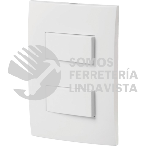 46495 PA-APDO-EOB PLACA ARMADA INTERRUPTOR SENCILLO Y ESCALERA OSLO BLANCO VOLTECK