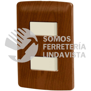 49925 PA-APDO-IM PLACA ARMADA 2 INTERRUPTORES SENCILLOSMADERALINEA ITALIANA VOLTECK