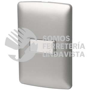 46478 PA-APSE-EIP PLACA ARMADA 1 INTERRUPTOR ESCALERA PLATA LINEA ITALIANA VOLTECK
