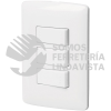 46464 PA-APTR-EIB PLACA ARMADA 2 INTERRUPTORES 1ESCALERA BLANCOLINEA ITALIANA VOLTECK