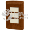 49934 PA-APTR-EIM PLACA ARMADA 2 INTERRUPTORES 1ESCALERAMADERALINEA ITALIANA VOLTECK