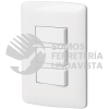 46463 PA-APTR-IB PLACA ARMADA 3 INTERRUPTORES SENCILLOSBLANCOLINEA ITALIANA VOLTECK