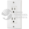 40016 PA-CODO-CLP PLACA ARMADA CONTACTO DUPLEX 2 POLOS + TIERRA CLASSIC VOLTECK