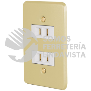46390 PA-CODO-E PLACA ARMADA 2 CONTACTOS POLARIZADOS LINEA ECONOMICA VOLTECK