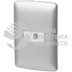 46486 PA-TE-IP PLACA ARMADA CON CONEXION DE TELEFONO LINEA ITALIANA COLOR PLATA VOLTECK