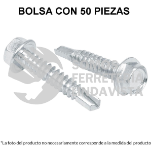 44402 PIBR-1-1/4 BOLSA CON 50 PIJAS 1-1/4" CABEZA HEXAGONAL PUNTA DE BROCA FIERO