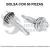 44407 PIBR-1-1/4R BOLSA CON 50 PIJAS 1-1/4" HEXAGONAL PUNTA BROCA CON RONDANA FIERO