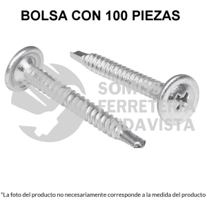 44647 PIBR-1C BOLSA CON 100 PIJAS CABEZA CRUZ PUNTA DE BROCA 1" FIERO