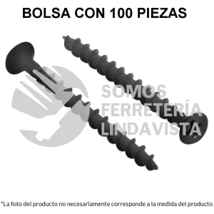 48695 PIJ-1225 BOLSA CON 100 PIJAS #12 X 1" MULTIUSOS FIERO
