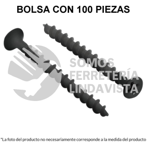 48696 PIJ-1232 BOLSA CON 100 PIJAS #12 X 1-1/4" MULTIUSOS FIERO