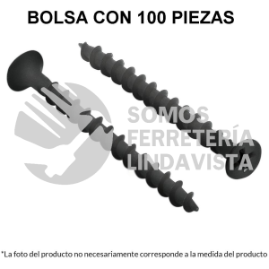 48701 PIJ-1275 BOLSA CON 100 PIJAS #12 X 3" MULTIUSOS FIERO