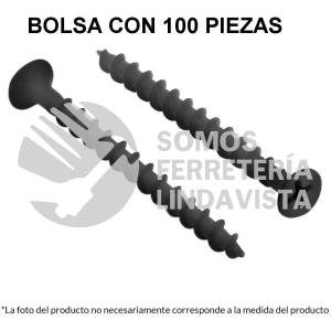 48702 PIJ-1289 BOLSA CON 100 PIJAS #12 X 3-1/2" MULTIUSOS FIERO