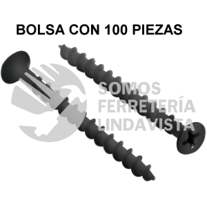 44338 PIJ-632 BOLSA CON 100 PIJAS #6 X 1-1/4" MULTIUSOS FIERO