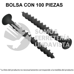 44339 PIJ-638 BOLSA CON 100 PIJAS #6 X 1-1/2" MULTIUSOS FIERO