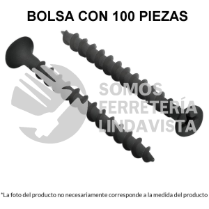 44340 PIJ-644 BOLSA CON 100 PIJAS #6 X 1-3/4" MULTIUSOS FIERO