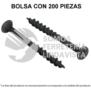 44897 PIQU-8X3 BOLSA CON 200 PIJAS #8 X 3" TIPO QUADREX FIERO