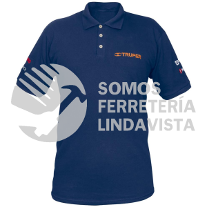 60464 POL-AC-M PLAYERA TIPO POLO AZUL PARA CABALLERO TALLA M TRUPER