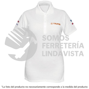 60468 POL-BD-C PLAYERA TIPO POLO BLANCA PARA DAMA TALLA CH TRUPER